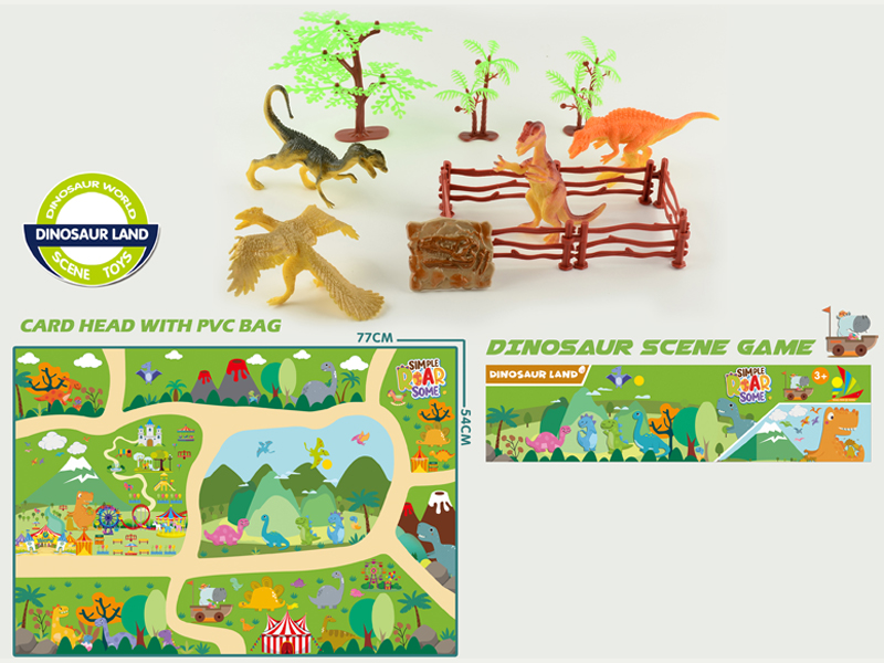 Solid Dinosaur Scene