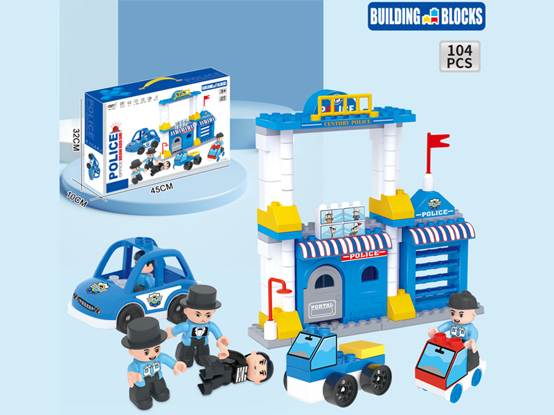 104PCS Police Building Blocks