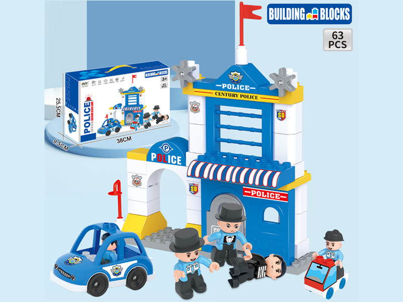 63PCS Police Building Blocks