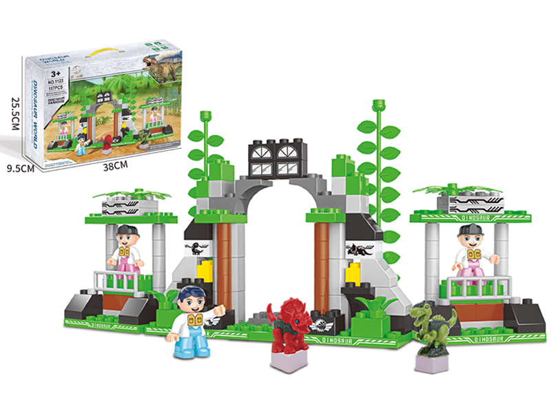 117PCS Building Blocks Of Dinosaur Park