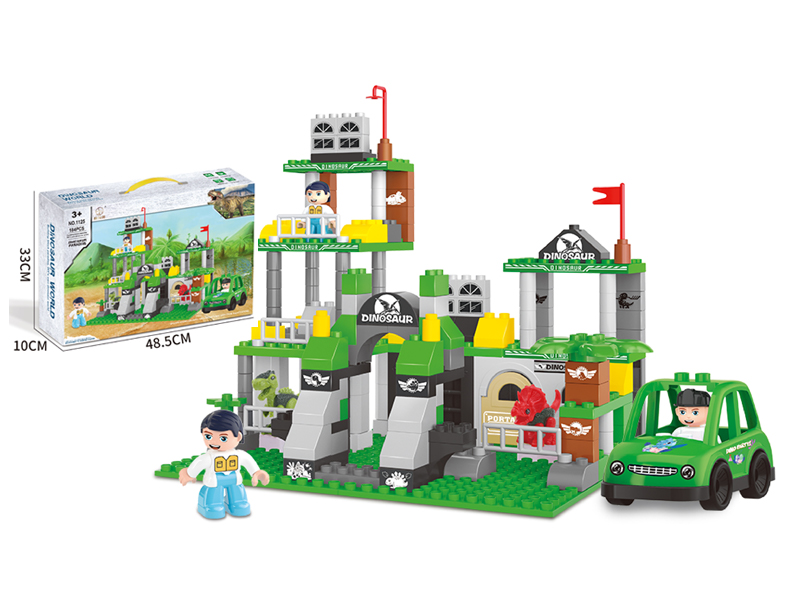184PCS Building Blocks Of Dinosaur Park