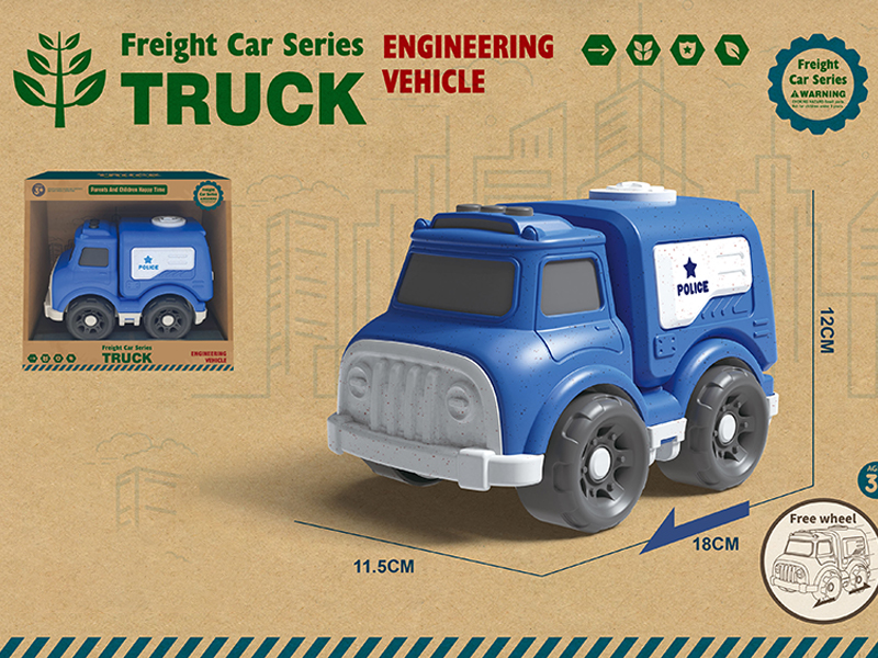 Slide Wheat Straw Police Car