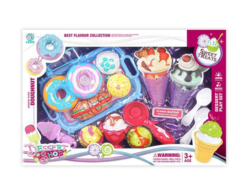 Ice Cream,Doughnuts,Cuttable Bread Set