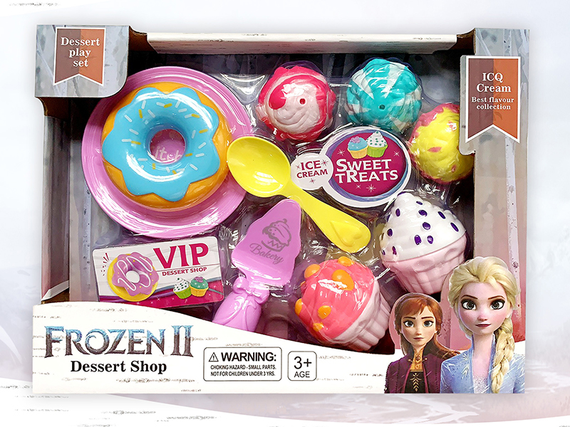 Frozen Ice Cream Set With Doughnuts
