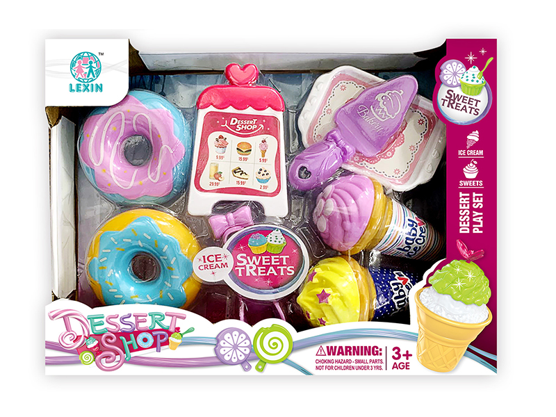 Ice Cream Set With Doughnuts