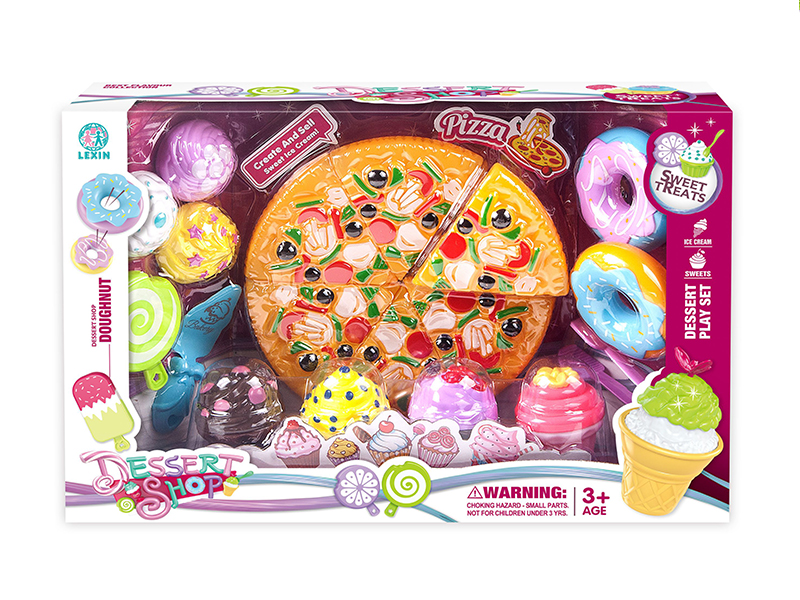Cake Pizza Ice Cream Doughnut Set