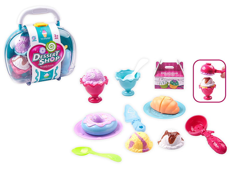 Ice Cream,Cuttable Bread Dessert Set