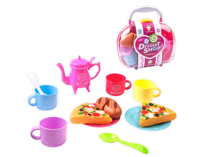 Tea Set With Cuttable Bread,Pizza