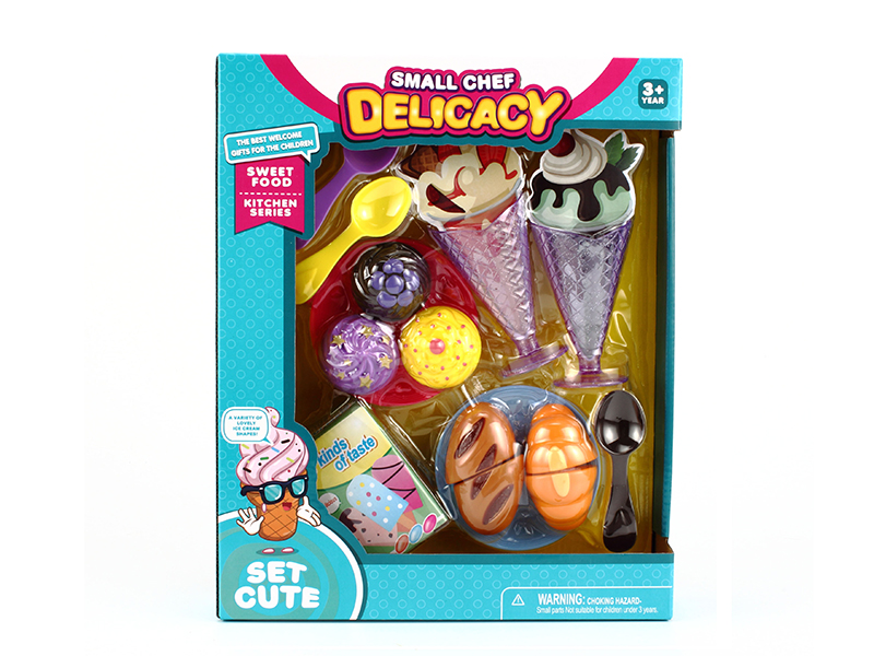 Cake, Ice Cream,Cuttable Bread Set