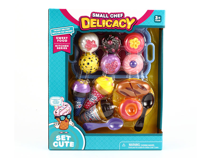 Cake, Ice Cream,Cuttable Bread Set