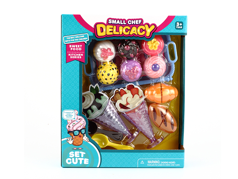Cake, Ice Cream,Cuttable Bread Set