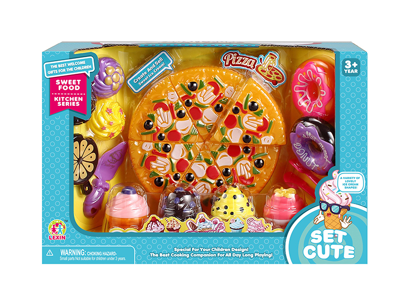 Cake, Pizza,Ice Cream,Doughnuts Set
