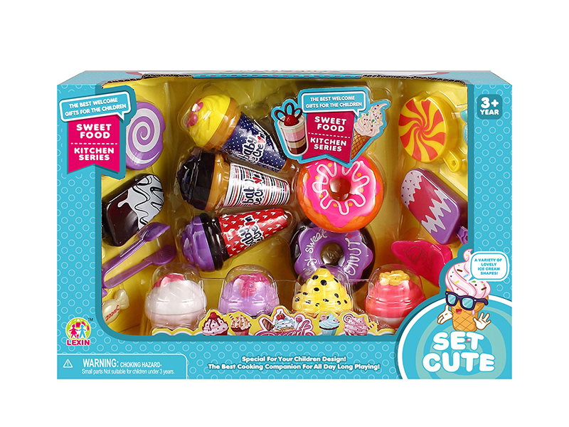 Cake,Ice Cream,Lollipop,Doughnuts Set