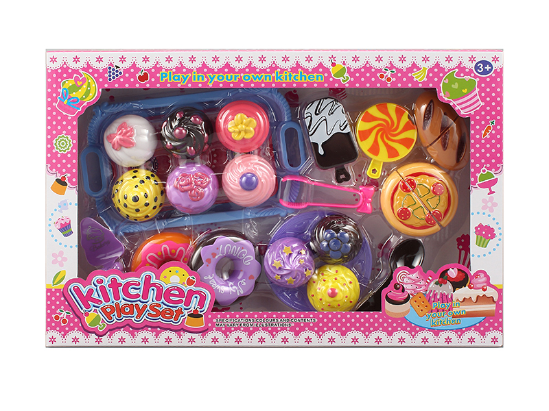 Cake With Cuttable Bread Doughnuts