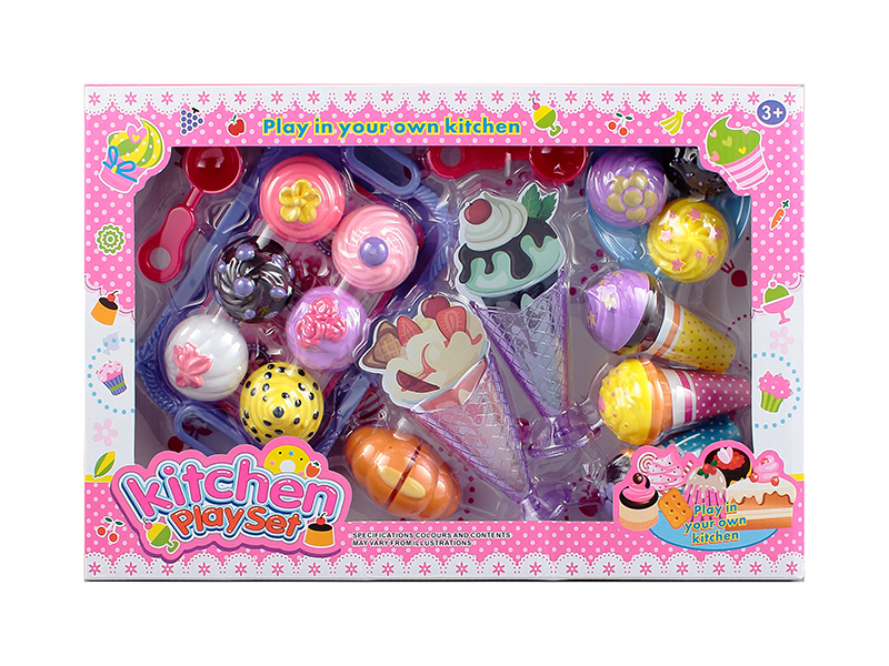 Cake Ice Cream Bread Set