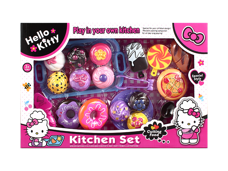 Hello Kitty Cake Cuttable Bread Doughnuts Set