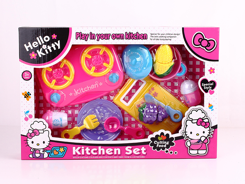 Hello Kitty Kitchen Toy With Cutting Vegetables Set
