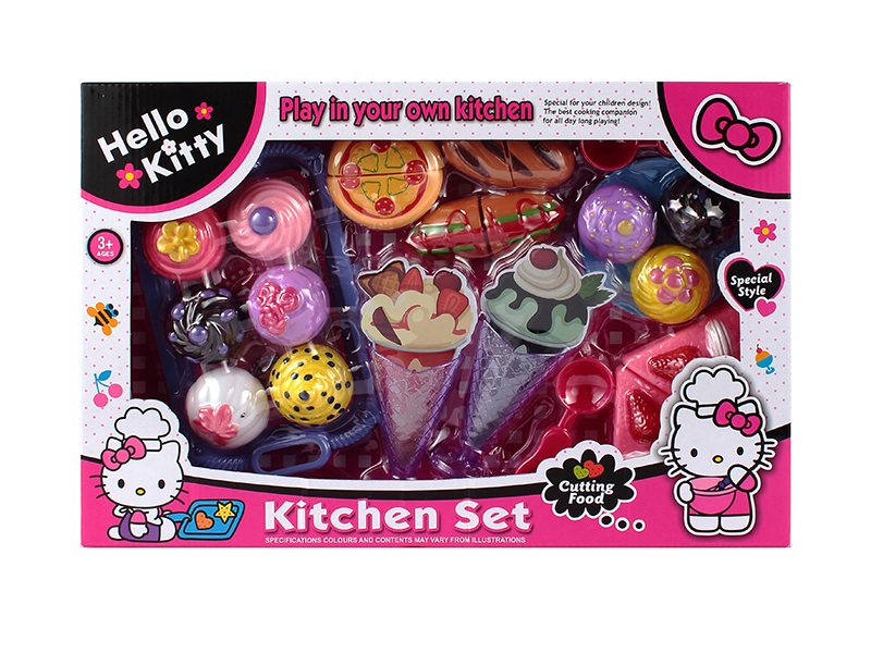 Hello Kitty Cake,Ice Cream,Cuttable Bread Set