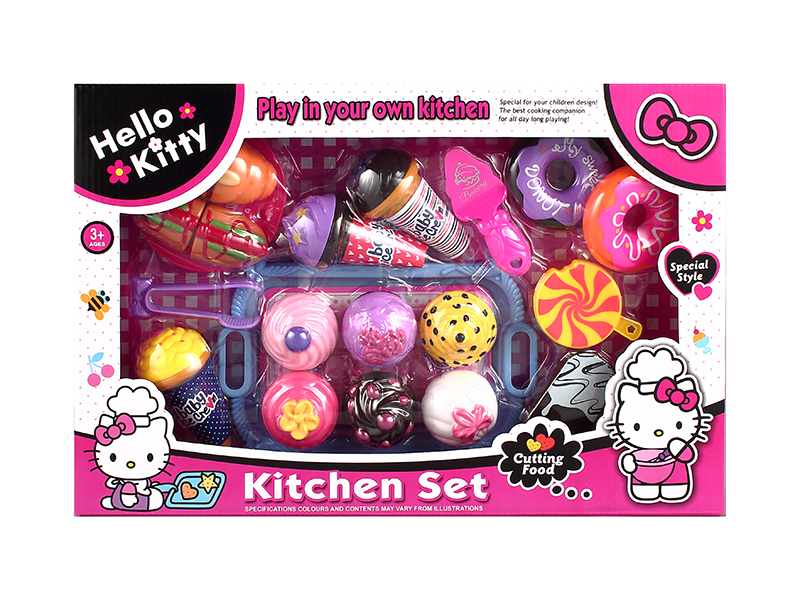 Hello Kitty Cake Cuttable Bread Doughnuts Set
