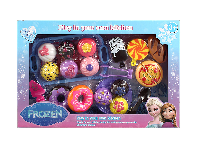 Frozen Cake With Cuttable Bread Doughnuts