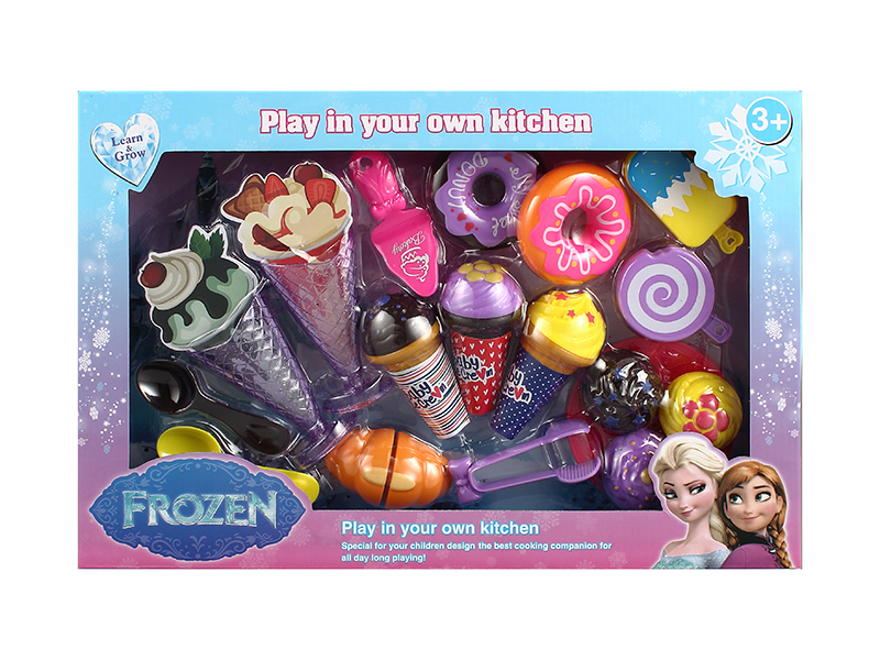 Frozen Cake With Cuttable Bread Doughnuts