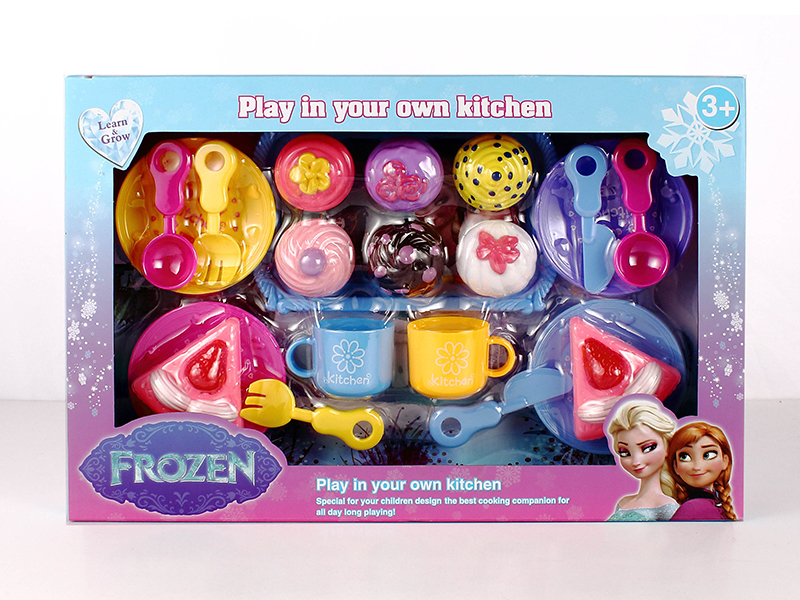 Frozen Tableware With Cakes