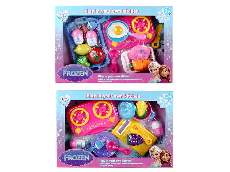 Frozen Kitchen Toy With Cutting Vegetables Set
