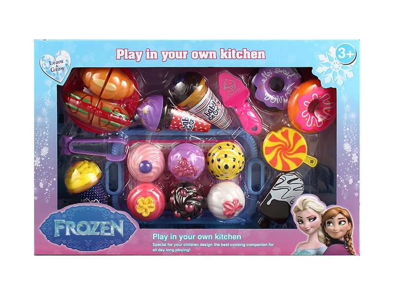 Frozen Cake With Cuttable Bread Doughnuts