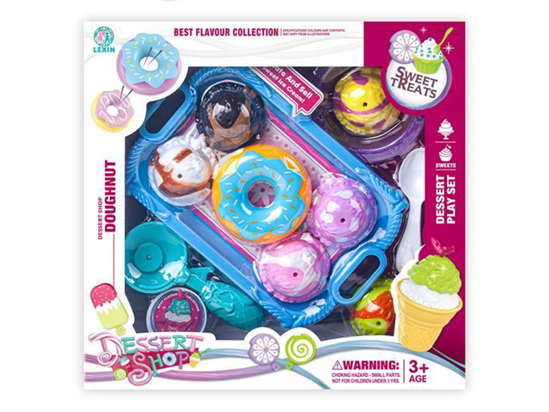 Ice Cream Set With Doughnuts