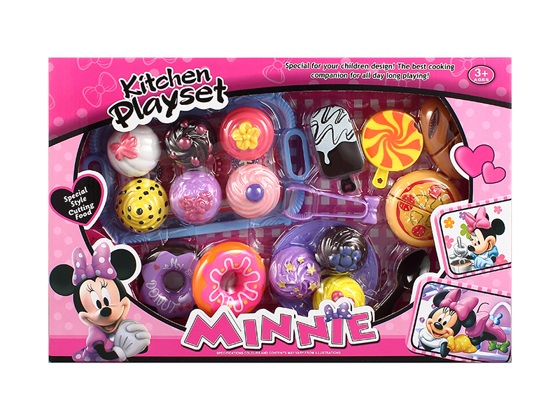 Minnie Cake, Cuttable Bread,Doughnuts Set
