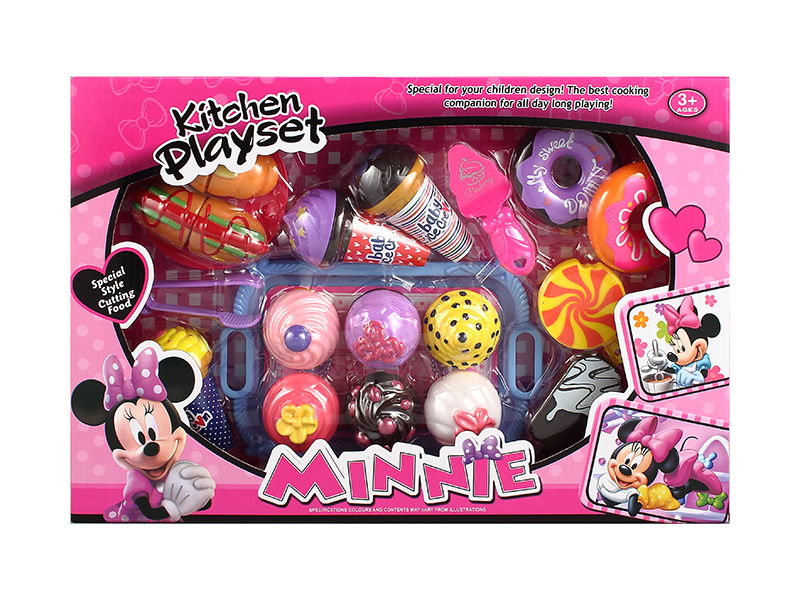 Minnie Cake, Cuttable Bread,Doughnuts Set