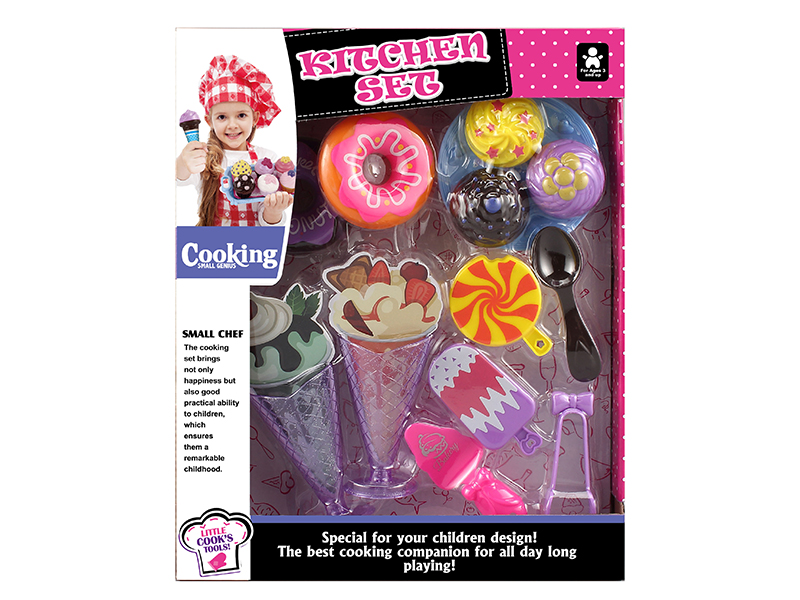 Cake, Cuttable Bread,Doughnuts Set