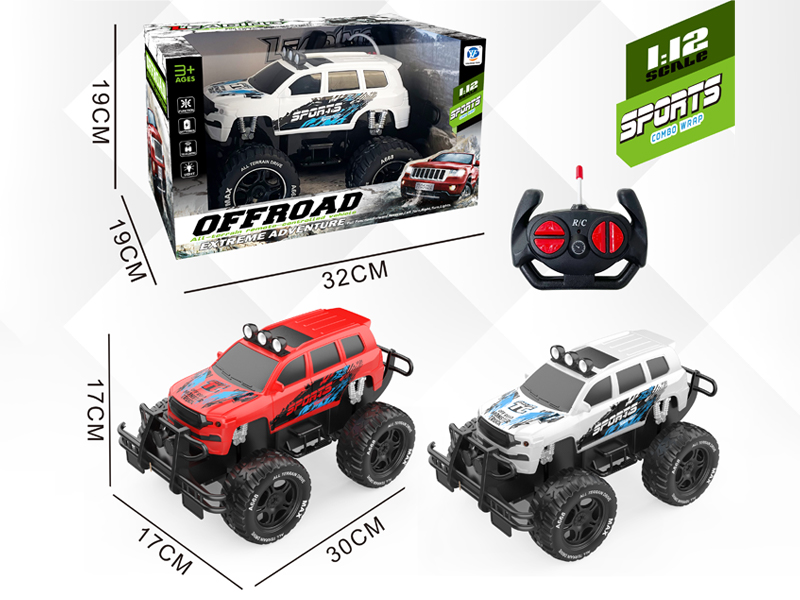 1:12 4Ch R/C Large Off-Road Vehicle Toyota Road With Forward Light