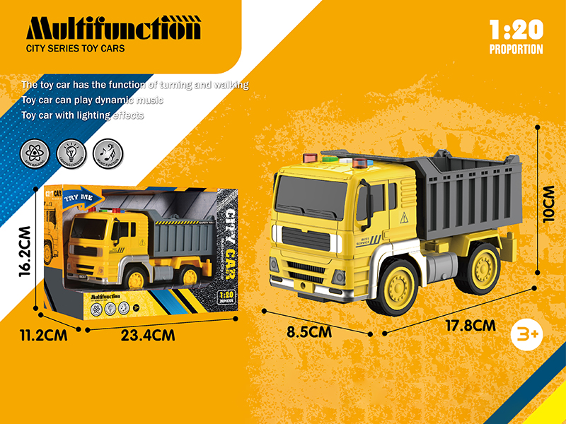 1:20 Friction Engineering Truck(With Sound And Light)