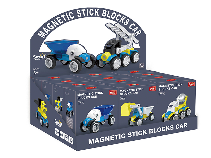 Magnetic Building Blocks Engineering Truck(Large)12PCS