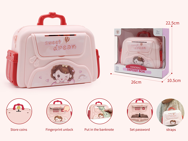 Pink Girl Handbag Deposit Box