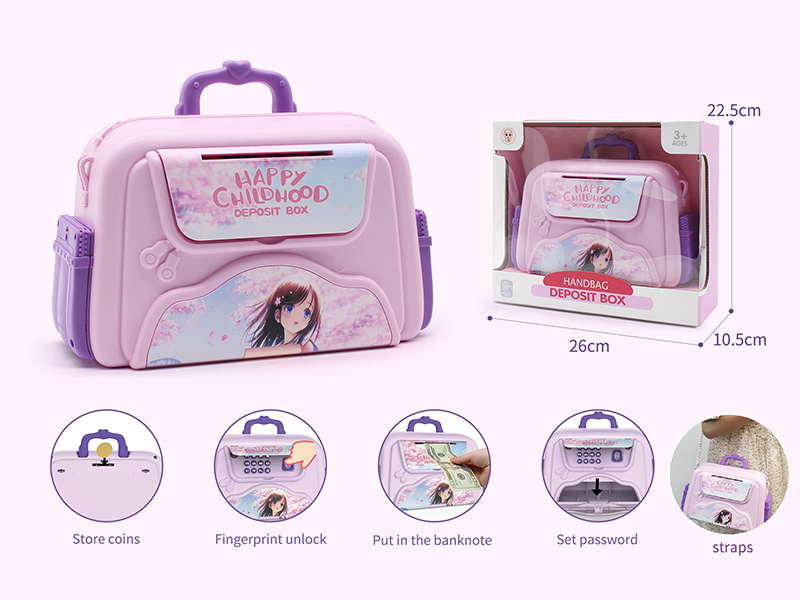 Purple Girl Handbag Deposit Box