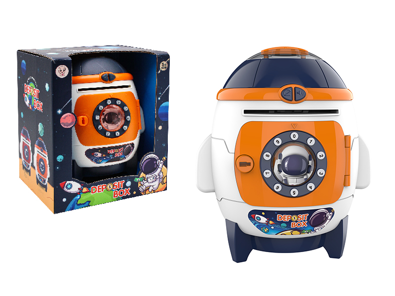 Mechanical Lock Rocket Deposit Box(Orange)