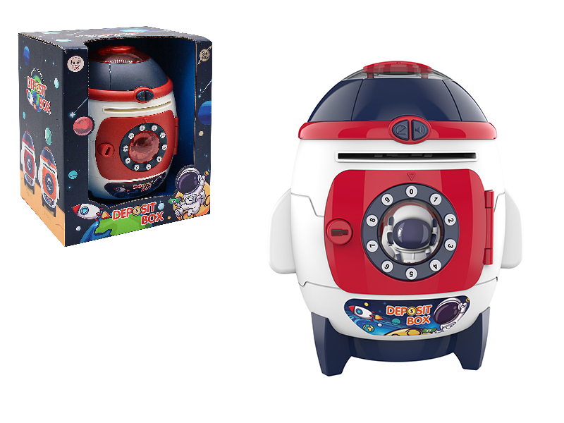 Mechanical Lock Rocket Deposit Box(Red)