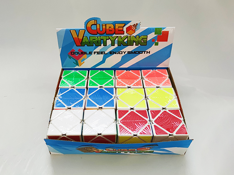 12Pcs Fluorescent Sticker Slanting Magic Cube