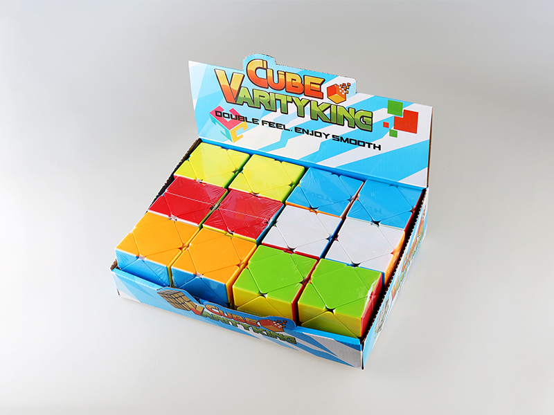 12Pcs Solid Color Slanting Magic Cube