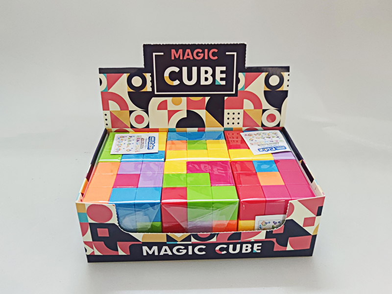 6Pcs Solid Color Magnetic Building Block Magic Cube (With Instructions)