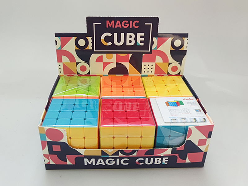 6Pcs Solid Color Fourth Level Magic Cube (With Instructions)