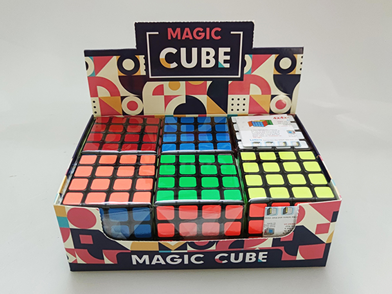 6Pcs Fluorescent Sticker Fourth Order Magic Cube (With Instructions)