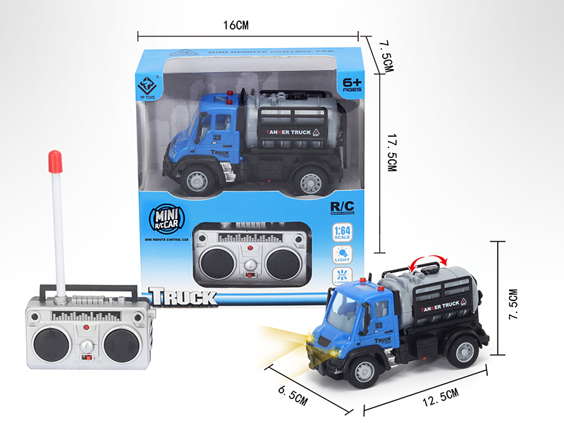 1:64 4-Channel Remote Control Oil Tank Truck(German Style)