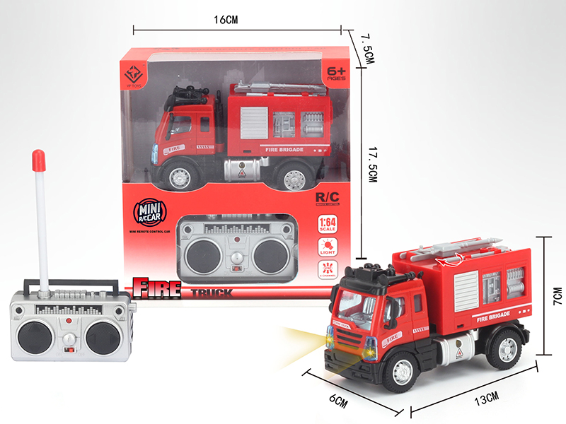 1:64 4-Channel Remote Control Water Cannon Fire Truck(European Style)