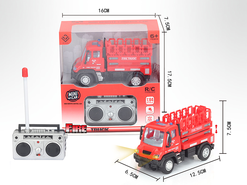 1:64 4-Channel Remote Control Lifting Fire Truck(German Style)