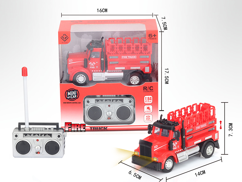 1:64 4-Channel Remote Control Lifting Fire Truck(American Style)