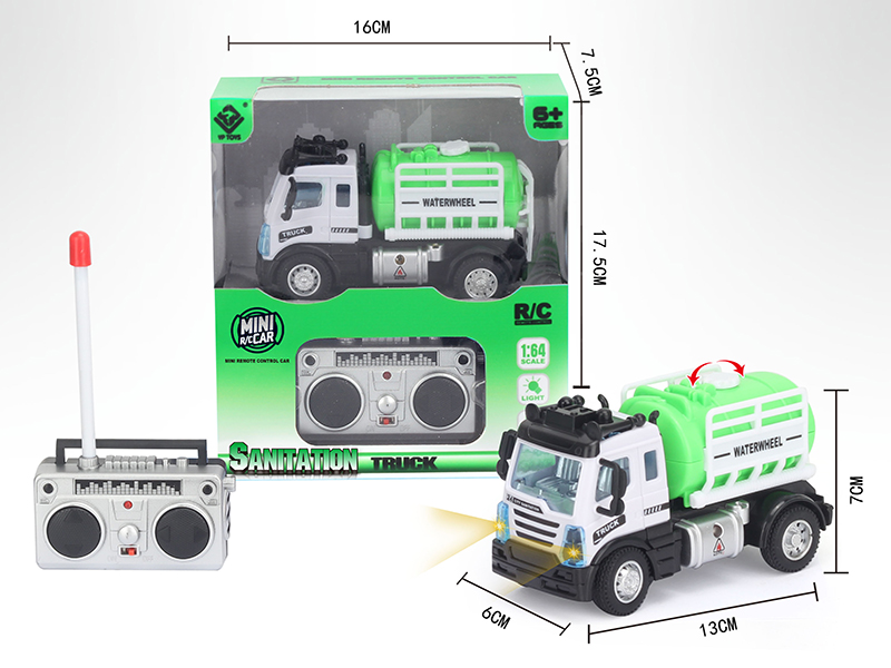 1:64 4-Channel Remote Control Sanitation Road Sprinkler(European Style)