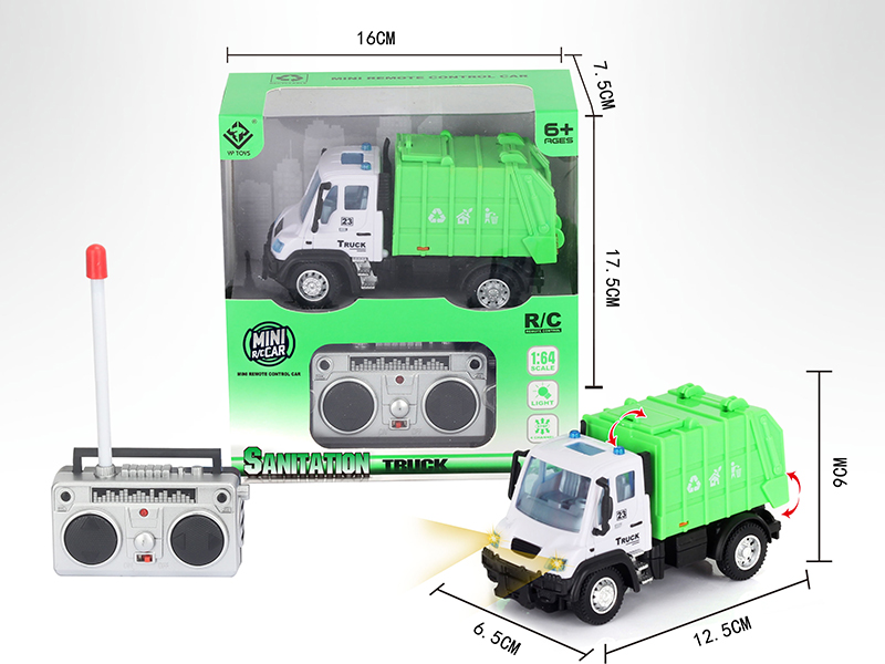 1:64 4-Channel Remote Control Rubbish Car (German Style)